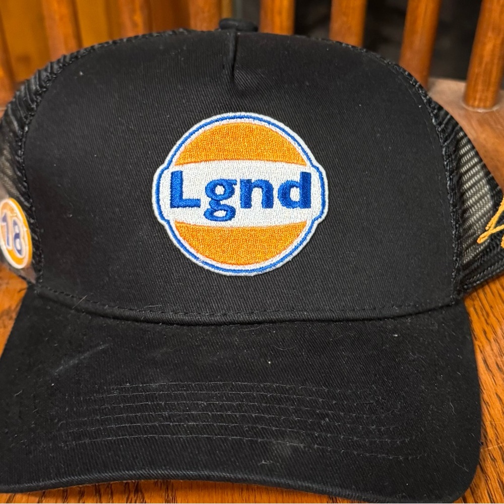 LGND Supply co. Official Head Wear Black & Orange Snap back hat